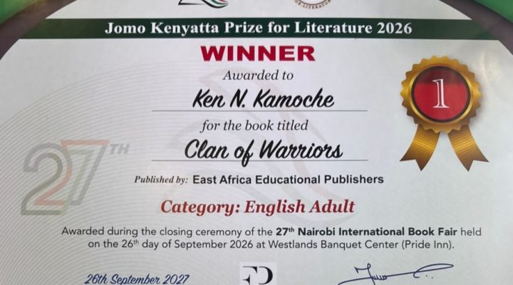 Clan of Warriors by Prof Ken Kamoche, shortlisted for the Jomo Kenyatta Prize for Literature 2026
