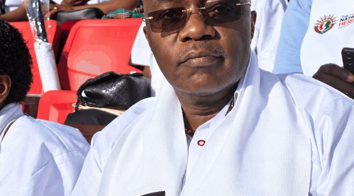 Kiarie Kamau, Managing Director and CEO of East African Educational Publishers, at the Mashujaa Day 2026 celebrations